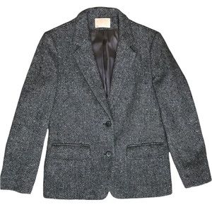 Pendleton wool black/gray herringbone blazer Sz S